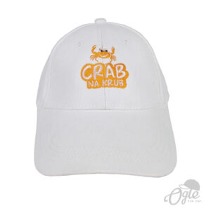 ปักหมวก หมวกพรีเมี่ยม หมวกแก๊ปผ้าพีช หมวกปักโลโก้ Crab na cub