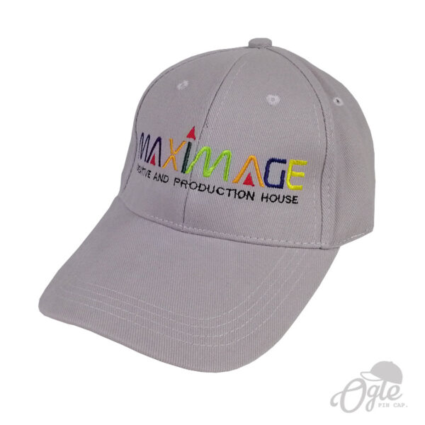 ปักหมวก หมวกพรีเมี่ยม หมวกแก๊ปผ้าพีช หมวกปักโลโก้ MAXIMAGE
