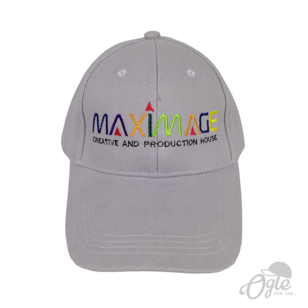 ปักหมวก หมวกพรีเมี่ยม หมวกแก๊ปผ้าพีช หมวกปักโลโก้ MAXIMAGE