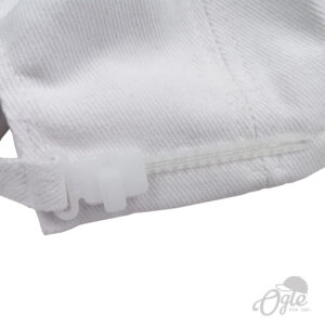 ปักหมวกพรีเมี่ยม หมวกแก๊ปปีกหมวกเป็นหนัง สีขาว โลโก้ PYRA