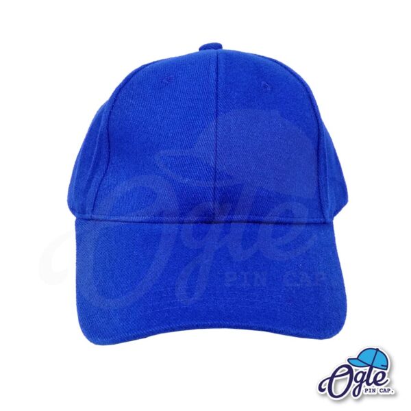 หมวกผ้าพีช-สีน้ำเงิน-ด้านหน้า