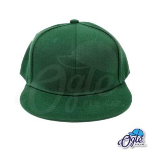 หมวกฮิปฮอป-สีเขียวเข้ม-ด้านหน้า