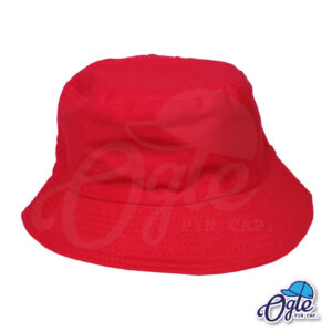 หมวกบักเก็ต สีแดง สีพื้น หมวกเปล่า ราคาส่ง