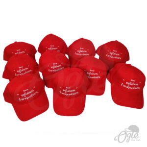 หมวกปักชื่อ-หมวกผ้าพีช-cotton-ปักชื่อทีม-4