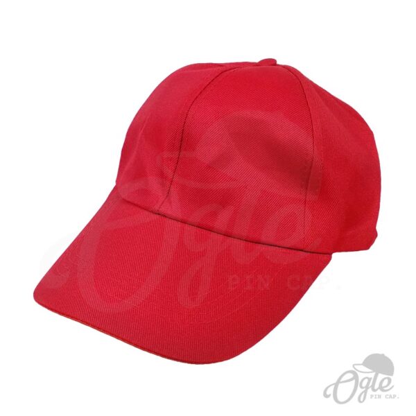 หมวกแก๊ป-ผ้าดีวาย-สีแดง-ด้านข้าง