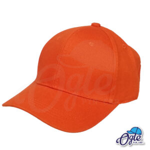 หมวกผ้าพีช-สีส้ม-ด้านข้าง-ตัวล็อคบัคเคิ้ลเหล็ก