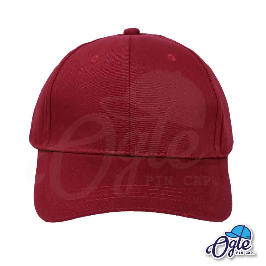 หมวกผ้าพีช-สีเลือดหมู-ด้านหน้า-ตัวล็อคบัคเคิ้ลเหล็ก หมวกผ้าพีช-สีเลือดหมู-ด้านหน้า-ตัวล็อคบัคเคิ้ลเหล็ก