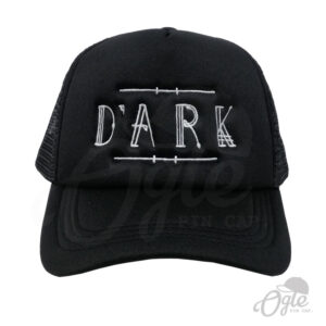หมวกตาข่าย ปักหมวก หมวกปักโลโก้ DARK หมวกสีดำ ด้านหน้า
