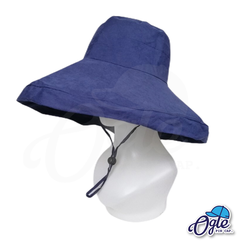 หมวกบักเก็ตปีกกว้าง-หมวกบักเก็ตมีเชือก-หมวกปีกรอบ-หมวกปีกกว้าง-สีกรมท่า-หันด้านข้าง หมวกบักเก็ตปีกกว้าง-หมวกบักเก็ตมีเชือก-หมวกปีกรอบ-หมวกปีกกว้าง-สีกรมท่า-หันด้านข้าง