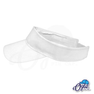 หมวกวิ่ง-หมวกครึ่งใบ-หมวกเปิดหัว-หมวกไวเซอร์-visor-สีขาว-ด้านข้าง