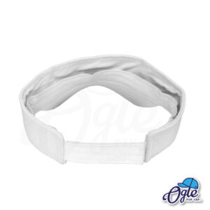 หมวกวิ่ง-หมวกครึ่งใบ-หมวกเปิดหัว-หมวกไวเซอร์-visor-สีขาว-ด้านหลัง