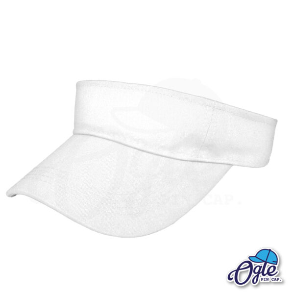 หมวกวิ่ง-หมวกครึ่งใบ-หมวกเปิดหัว-หมวกไวเซอร์-visor-สีขาว-เอียงข้าง