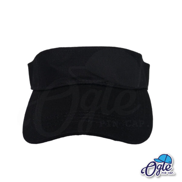 หมวกวิ่ง-หมวกครึ่งใบ-หมวกเปิดหัว-หมวกไวเซอร์-visor-สีดำ-ด้านหน้า