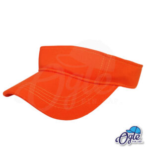 หมวกวิ่ง-หมวกครึ่งใบ-หมวกเปิดหัว-หมวกไวเซอร์-visor-สีส้ม-เอียงข้าง