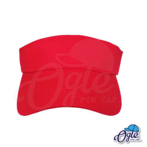 หมวกวิ่ง-หมวกครึ่งใบ-หมวกเปิดหัว-หมวกไวเซอร์-visor-สีแดง-ด้านหน้า