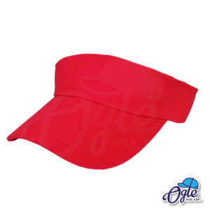 หมวกวิ่ง-หมวกครึ่งใบ-หมวกเปิดหัว-หมวกไวเซอร์-visor-สีแดง-เอียงข้าง