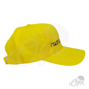 หมวกแก๊ป-ผ้าดีวาย-สีเหลือง-ปักชื่อ-กรมทางหลวงชนบท-ด้านข้าง