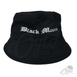หมวกบักเก็ต-ปักชื่อ-Black-Moon-สีดำ-ด้านหน้า