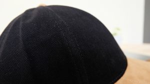 หมวกผ้าพีช-สีดำ-เนื้อผ้าหนา