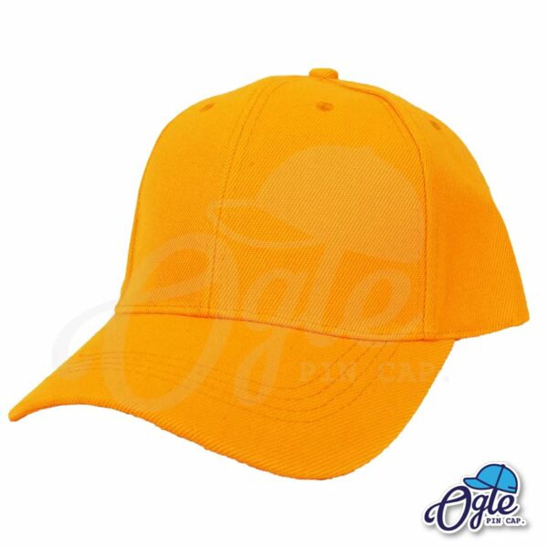 หมวกแก๊ป-สีส้ม-ผ้าชาลี-เอียงข้าง