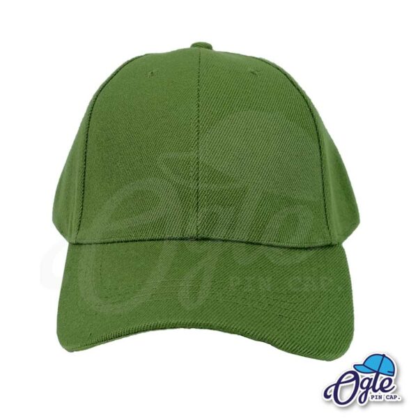 หมวกแก๊ป-สีเขียวขี้ม้า-ผ้าชาลี-ด้านหน้า