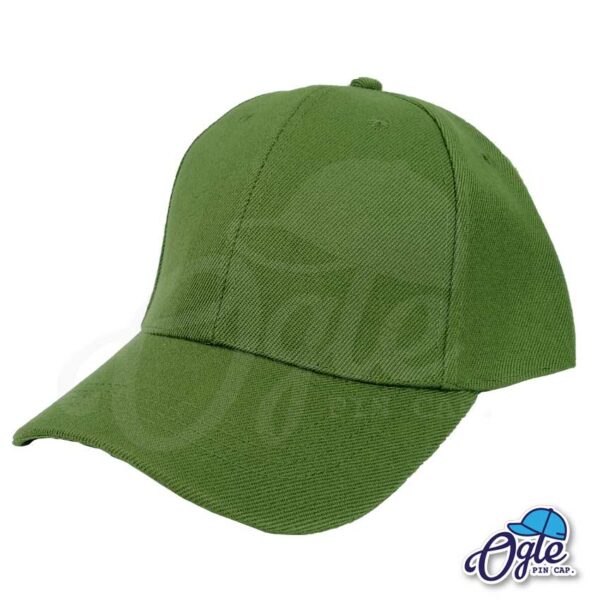 หมวกแก๊ป-สีเขียวขี้ม้า-ผ้าชาลี-เอียงข้าง
