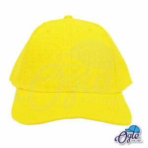 หมวกแก๊ป-สีเหลือง-ผ้าชาลี-ด้านหน้า