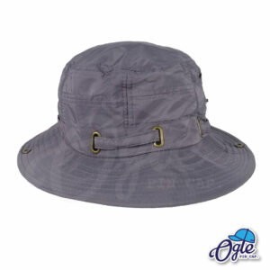 หมวกเดินป่า-หมวกปีกกว้าง-หมวกปีกรอบ-กันแดด-สีเทา-ด้านหลัง