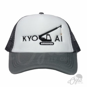 หมวกตาข่าย-สีเทา-หมวกปักโลโก้-KOYAI-ด้านหน้า