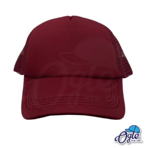 หมวกตาข่าย-สีเลือดหมู-ด้านหน้า