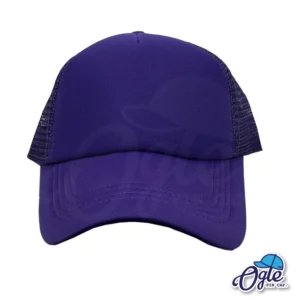 หมวกสีม่วงล้วน-ด้านหลังเป็นตาข่าย