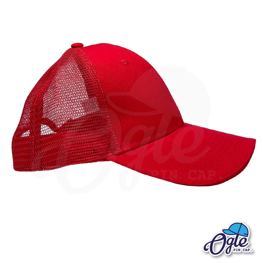 left-trucker-cap-red หมวกตาข่าย วินเทจ สีแดง